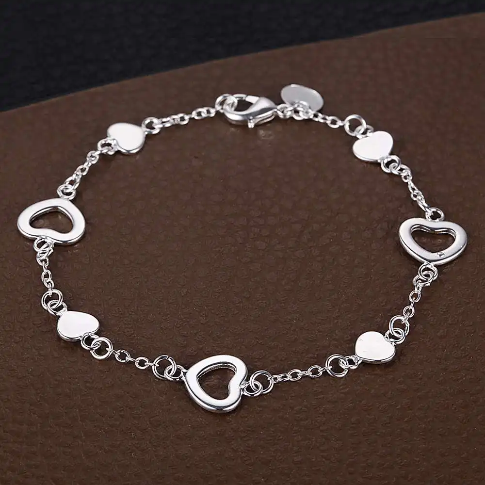 Бесплатная доставка посеребренные браслеты для женщин оптовая продажа