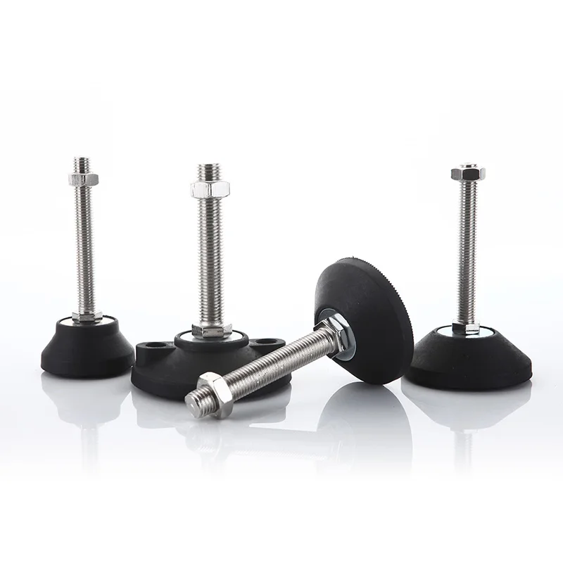 2 шт. нейлоновый фиксированный стакан для ног, алюминиевый профиль, регулировка ножки, пластиковый коврик, выравнивание, Копытный шарнир, опорный винт машины