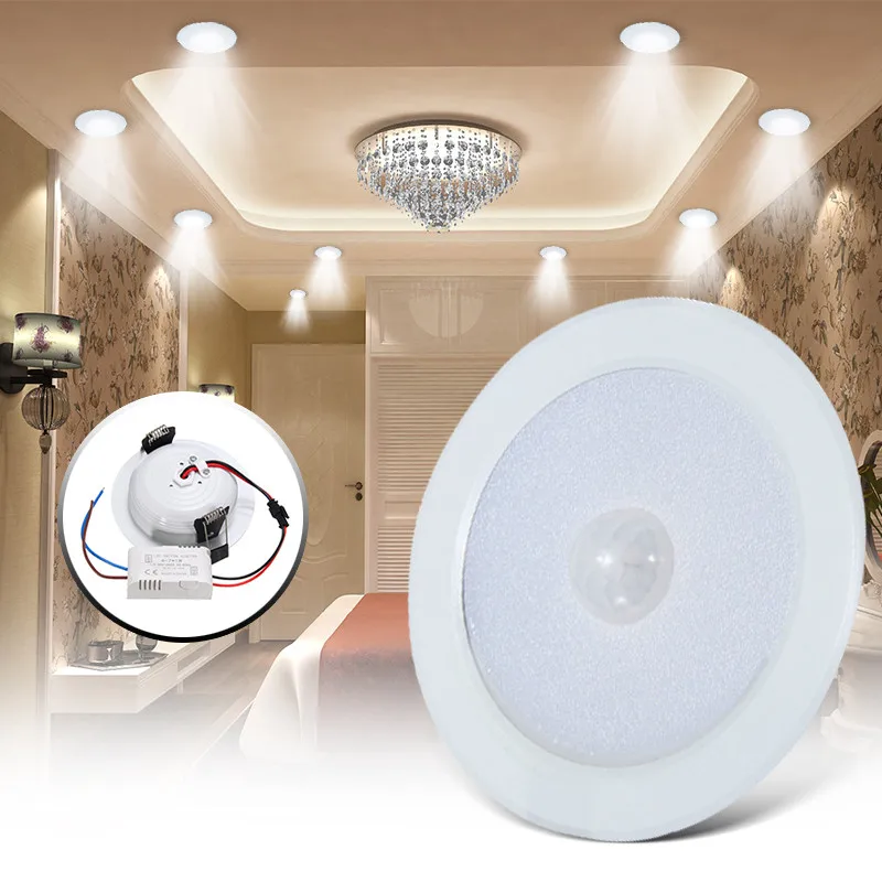 7W E27 светодиодный светильник PIR датчик движения 5730 SMD светодиодный светильник StepPath лампа AC 85-265V