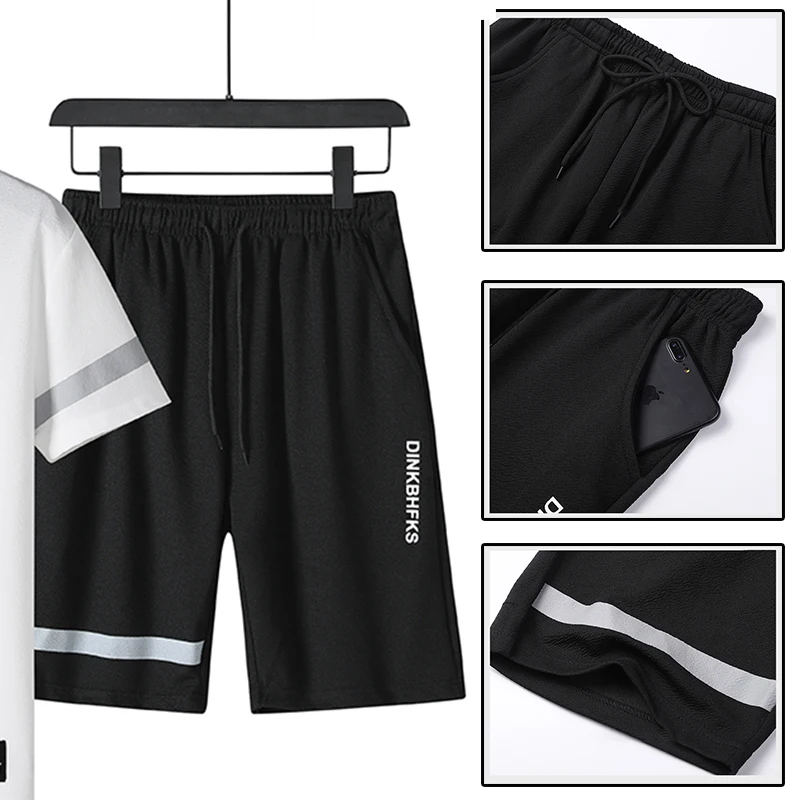 Комплект из 2 футболок с принтом и шорт летние комплекты шортами мужские