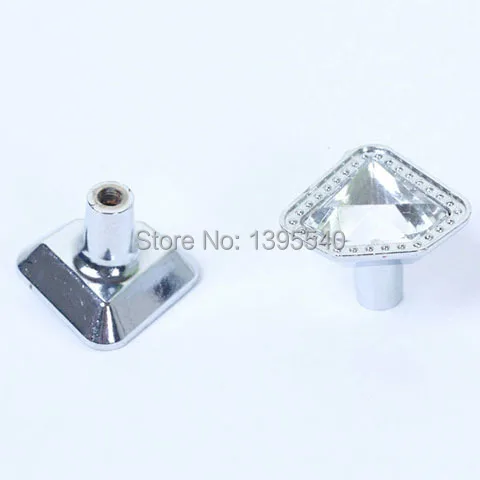 

New 10pcs Clear Crystal Cabinet Drawer Knob jewelry box drawer pulls Kitchen Cabinet Knob Shoes Cabinet Pull Wine Cabinet Pull