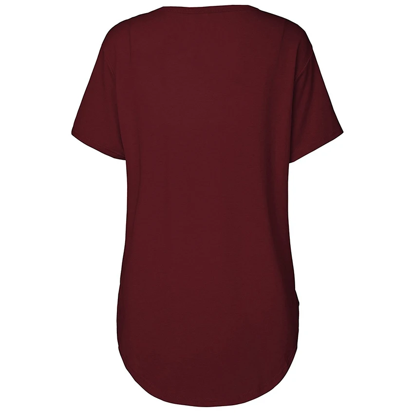 Женские футболки повседневные плюс размер с v-образным вырезом сексуальные