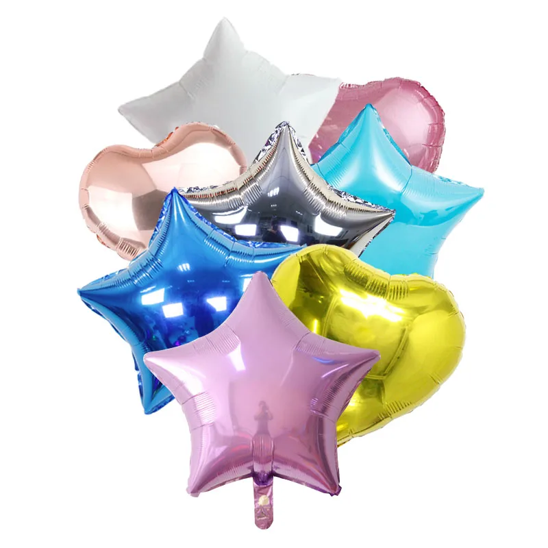 Гелиевый баллон в форме сердца 18 дюймов Звездные воздушные фольгированные шары 50