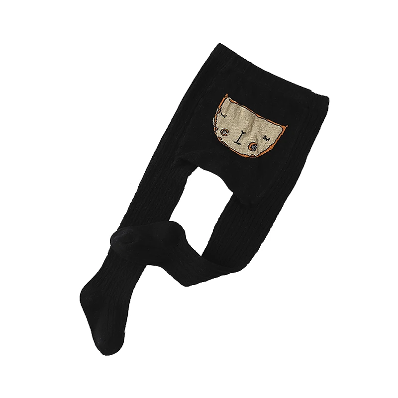 Black Tights Колготки "кавай" для девочек и мальчиков; штаны Одежда для малышей ясельного возраста, колготки, гольфы для девочек, колготки, мягкие хлопковые детские гольфы для От 1 до 6 лет - Цвет: Black Tights