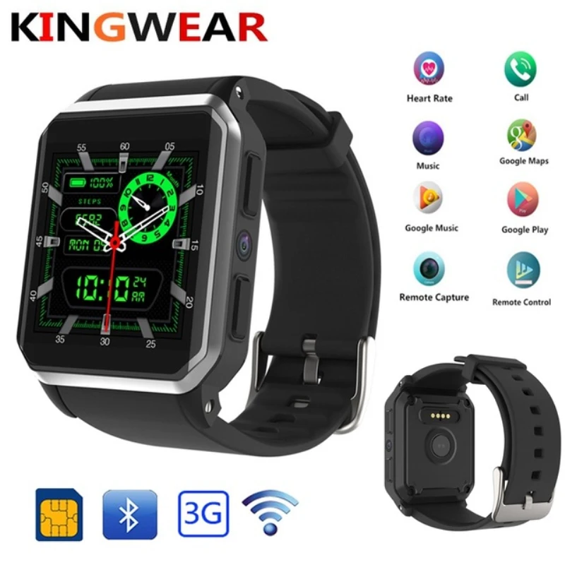 KingWear KW06 3G Smartwatch телефон Android 5 1 MTK6580 четырехъядерный 8 Гб ПЗУ Сидячий напоминание