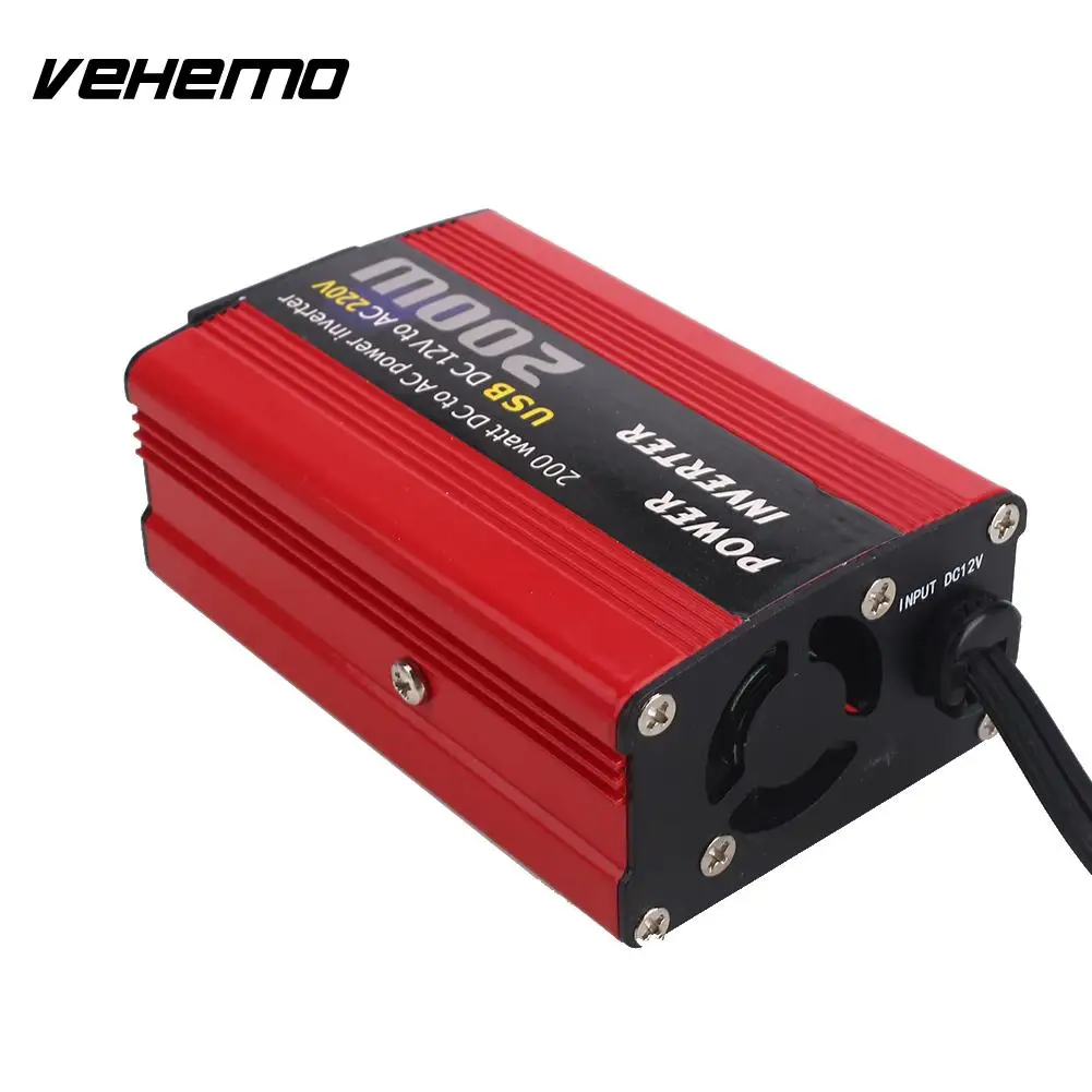 Vehemo 50/60 Гц 12 В постоянного тока до 220 AC конвертер Зарядное устройство