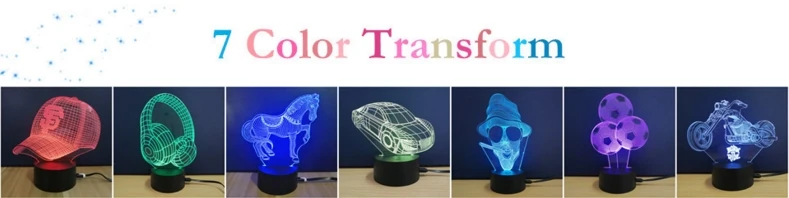[Seven Neon] кленовый лист акриловый 7 цветов настольная лампа 3D лампа Новинка светодиодный ночник Миллениум Сокол свет