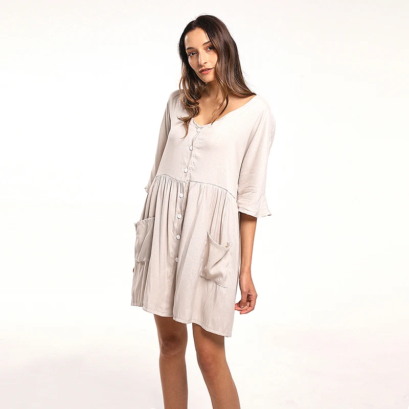 Летнее сексуальное платье с v-образным вырезом повседневные короткий рукав