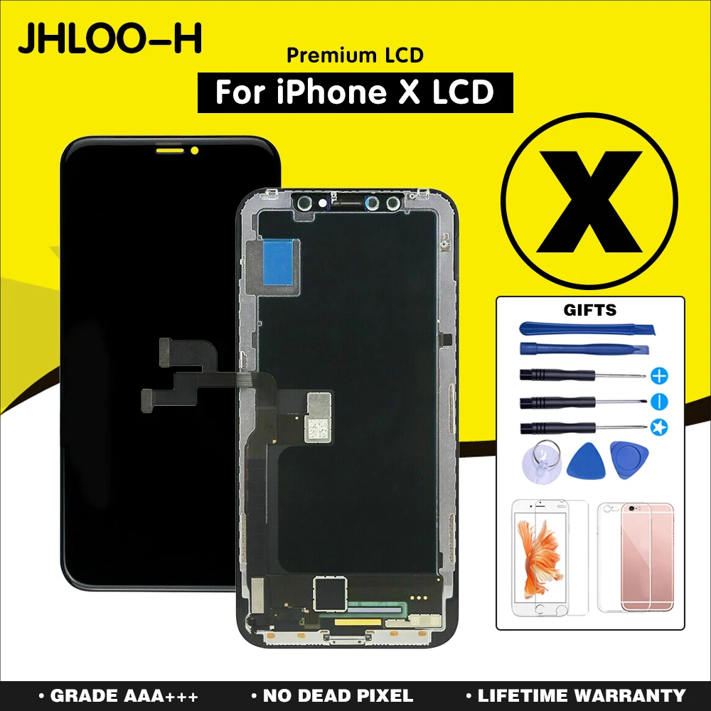 AMOLED 2 шт. для iPhone X XR XS MAX OLED сменный ЖК-дисплей TFT с 3D сенсорной сборкой без битых пикселей абсолютно