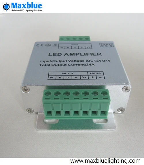 Усилитель RGBW DC12V-24V 24A 6A * 4-канальный Макс. 576w контроллер повторителя мощности для