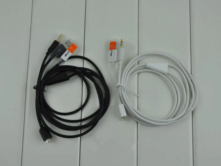 50 шт./лот оптовая продажа Micro USB 2 0 до 3 5 мм AUX автомобильный разъем аудио кабель