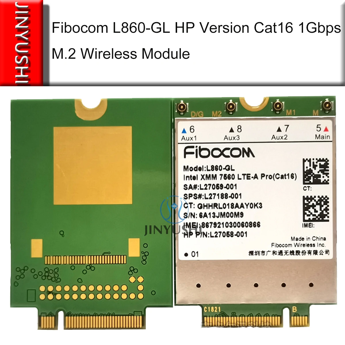 Fibocom L860-GL Intel XMM 7560 LTE-A Pro cat16 1 Гбит/с SPS# L27188-001 беспроводной модуль WWAN для hp Elitebook X360 830 840 850 G6