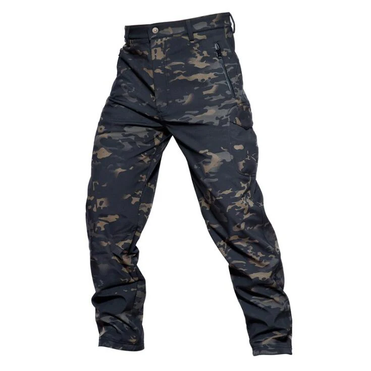 

Lurker Shark Skin Waterproof Soft Shell Pants Men Outdoor Camouflage Fleece Pants Multicam Black Xtra A-TACS Kryptek(STG050426)