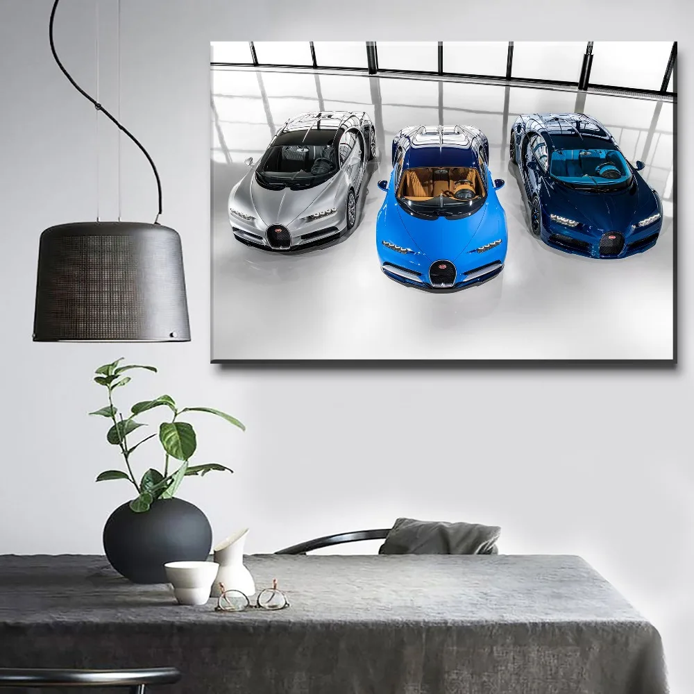 4 Панель Bugatti Chiron суперкар изображение современных офисов на стене декоративная
