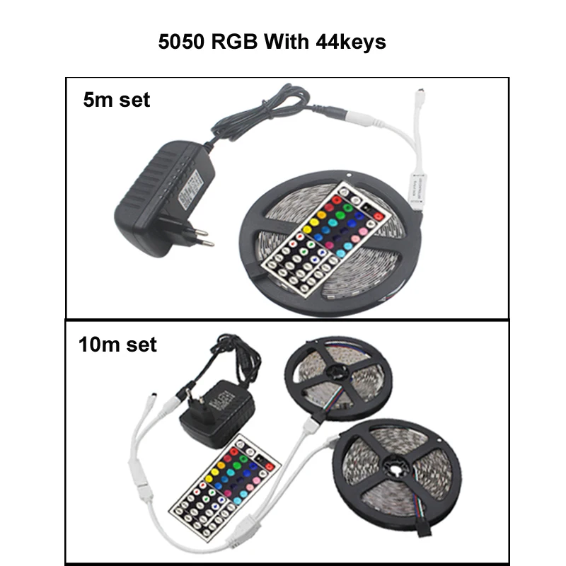 5 м 10 RGB светодио дный SMD 5050 2835 Светодиодные ленты светодиод лента Гибкая