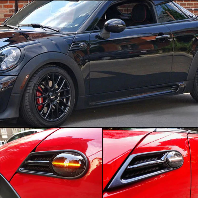 

iJDM Smoked Lens Amber/White Switchback LED Side Markers For MINI Cooper R55 R56 R57 R58 R59 Turn Signal/Parking DRL/side marker