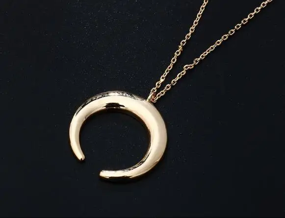 Женское ожерелье с изогнутым полумесяцем золотое/серебряное подарок на день