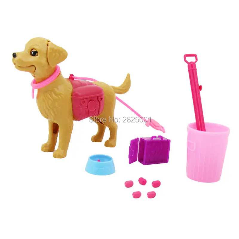 Пластиковые наборы для собак еда кости на улице 1:6 аксессуары кукольного домика