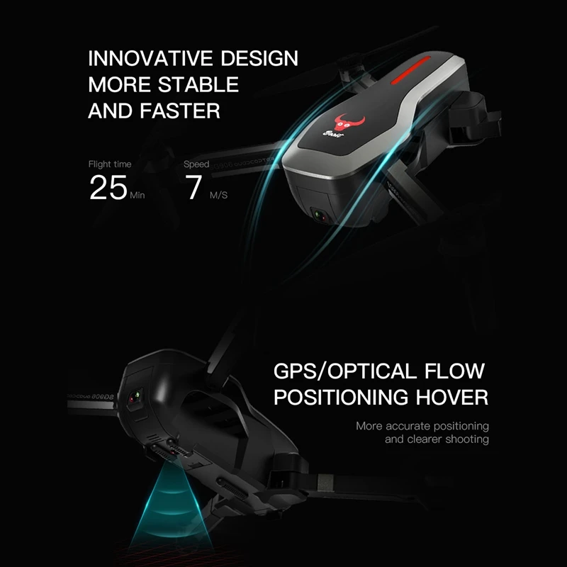 Sg906 Rc беспилотный с Gps Wi-Fi камера бесщеточный Селфи складной Drone Hd 4K камерой долгое