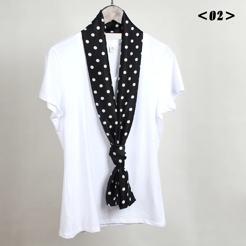 Women Chain Line Design Head Scarf Long Wide Skinny Bandana Silk Satin Foulard Headband Neckwear Decoration 15 x 150 cm |