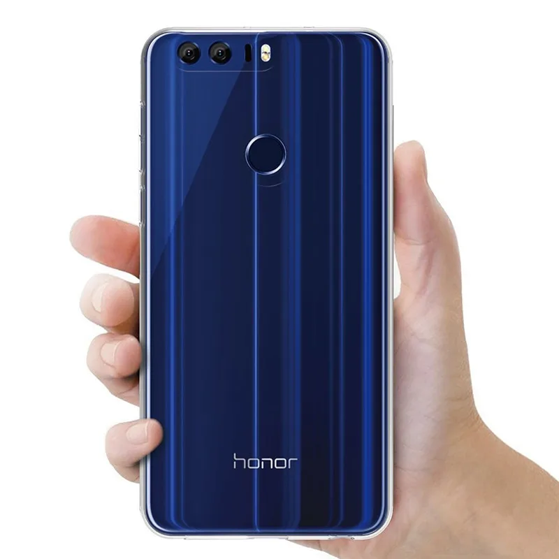 Чехол для Huawei Honor 8 мягкая прозрачная силиконовая задняя крышка из ТПУ чехол