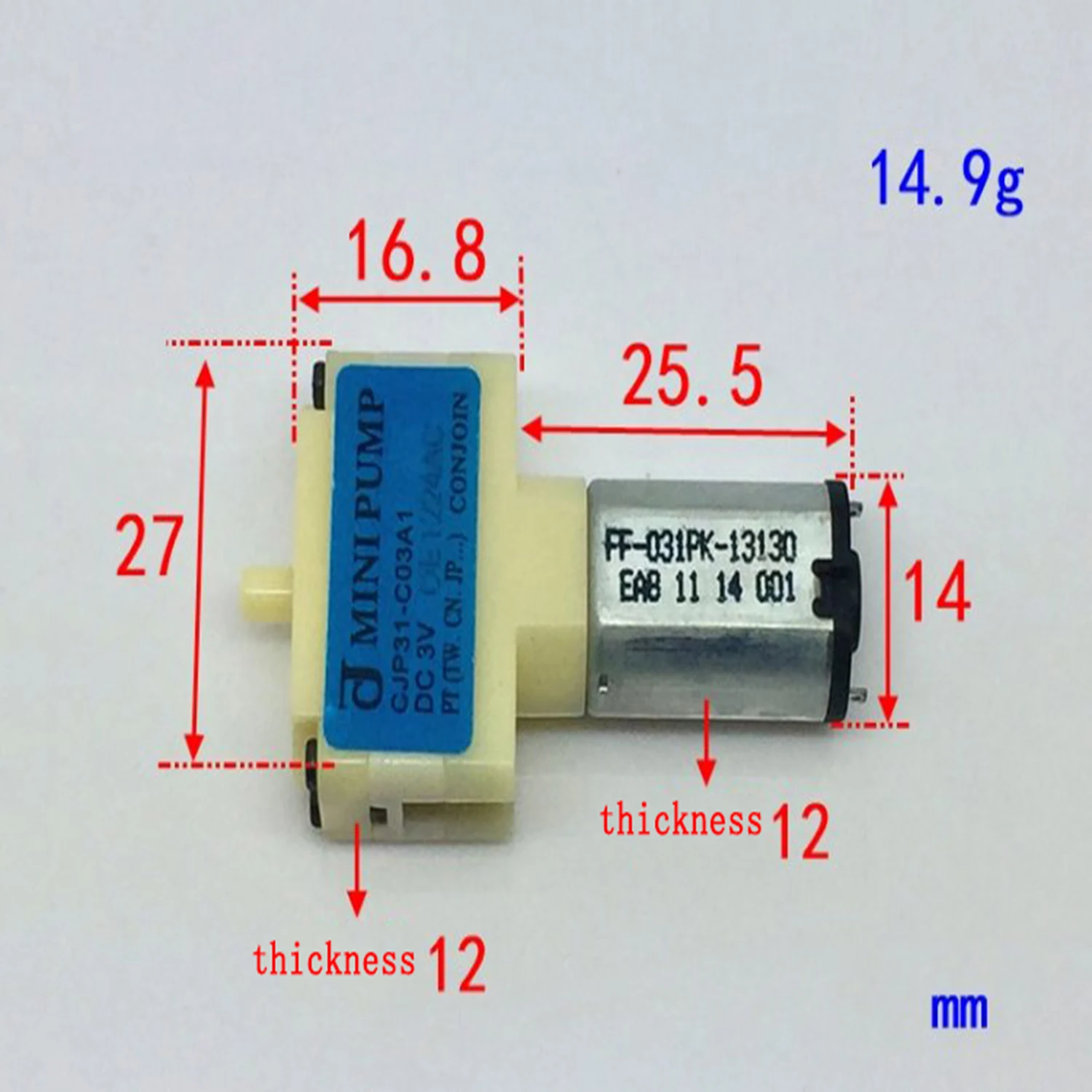 CJP31 C03A1 Micropump DC 3V mciro воздушный насос кислородный сфигмоманометр KPM14A мини
