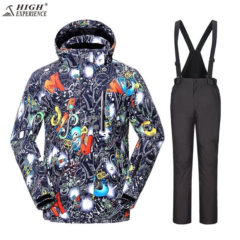 Бесплатная доставка лыжный костюм для мужчин утолщенный хлопок