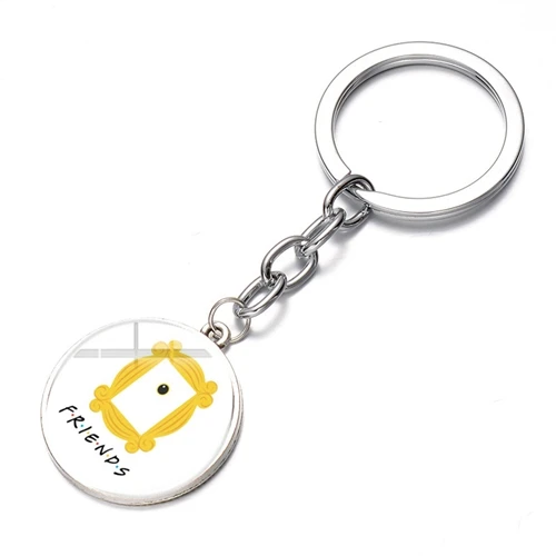 Style 20 SONGDA Friends TV Show Keychain Classic Scene Central Perk Logo Glass Gem Key Ring Bag Charm Key Chain for Good Friends Trinkets - Цвет: Style 20