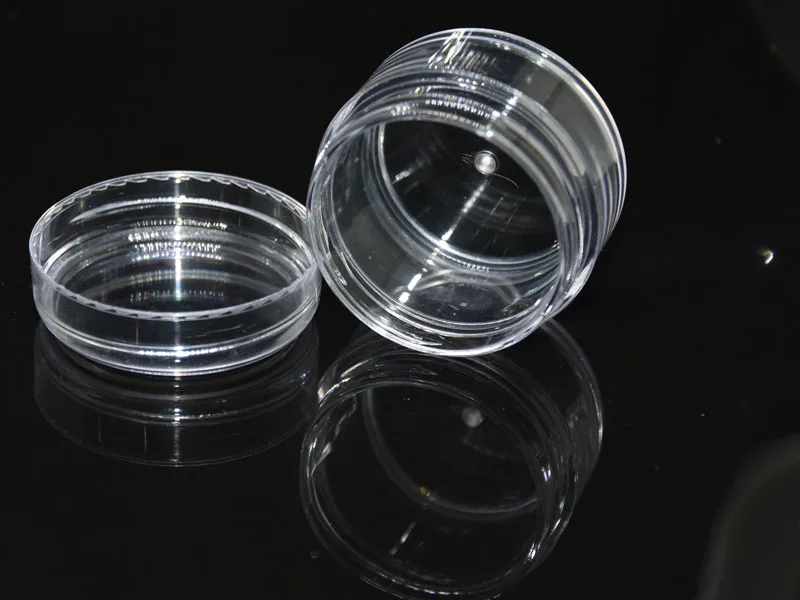 

20g X 50pc empty small plastic bottle jars containers with transparent color for storage,clear cream tin for skin cream nail art