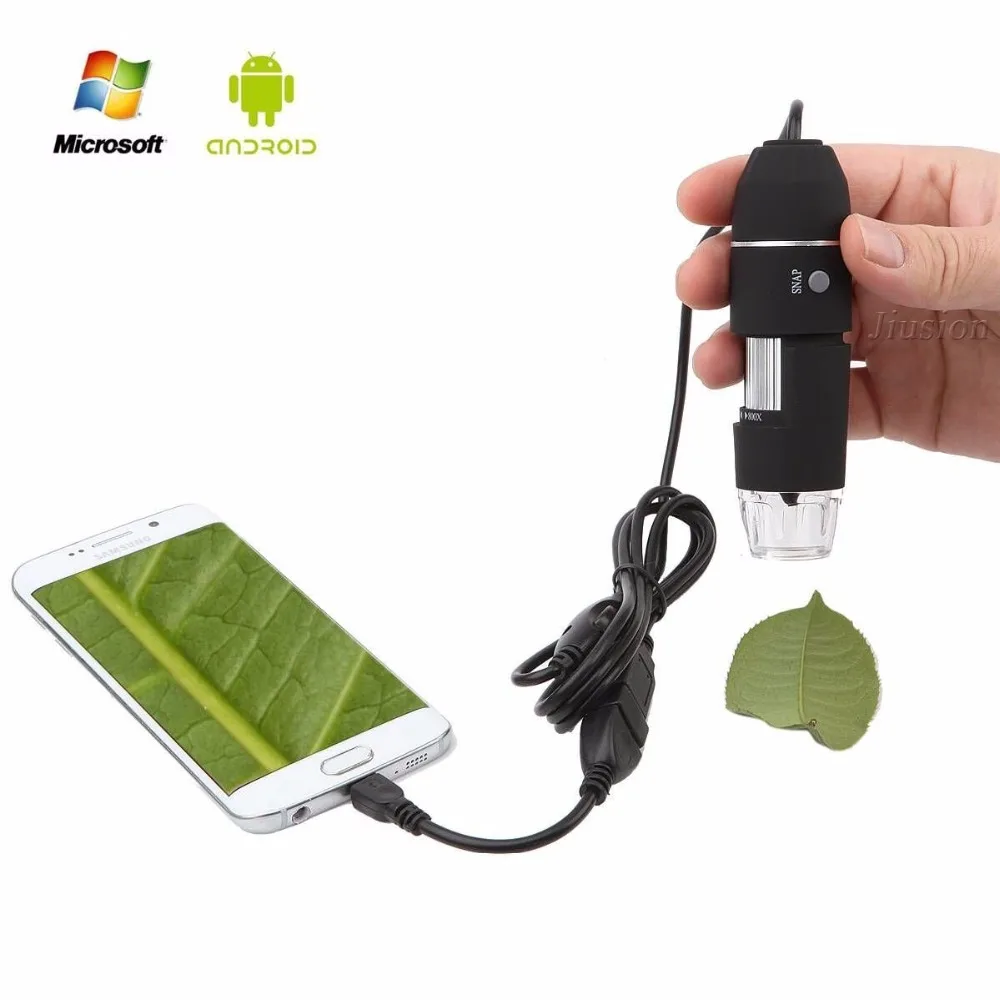 Портативный USB-микроскоп с 500x на 1000x камера увеличением эндоскоп подставка для OTG