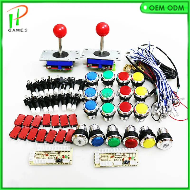 Набор с нулевой задержкой аркадный Шкаф DIY ZIPPY/Happy джойстик 12V подсветкой LED