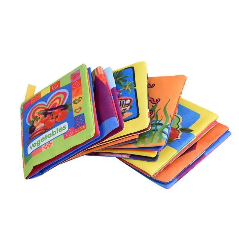 Мягкий красочный Тканевые книги детские игрушки для младенцев Детские обучающие