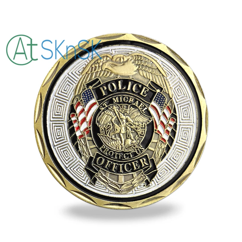10 шт. новое поступление монета офицера полиции св. Майкла покровителя