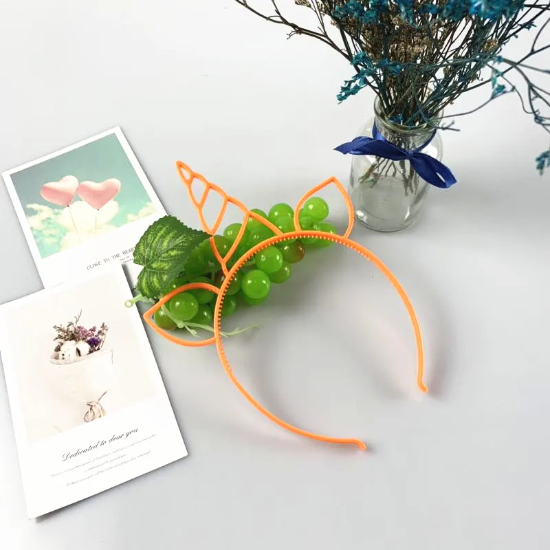 New orange Вечерние ободки с единорогом для вечеринки в честь Дня Рождения, Детские сувениры, подарки для детей - Цвет: New orange