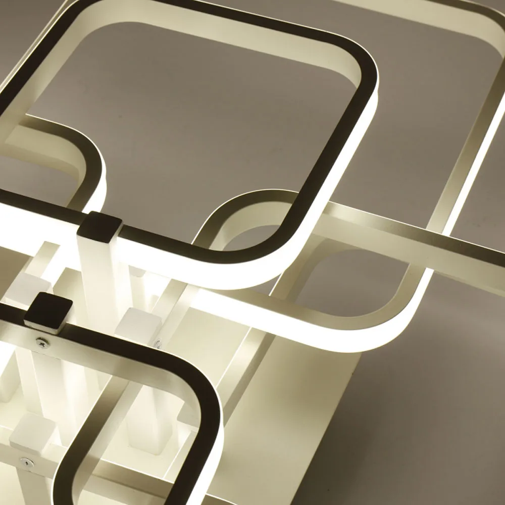 Квадратные Кольца для люстры гостиной спальни дома 90-260 В 4 квадратных кольца