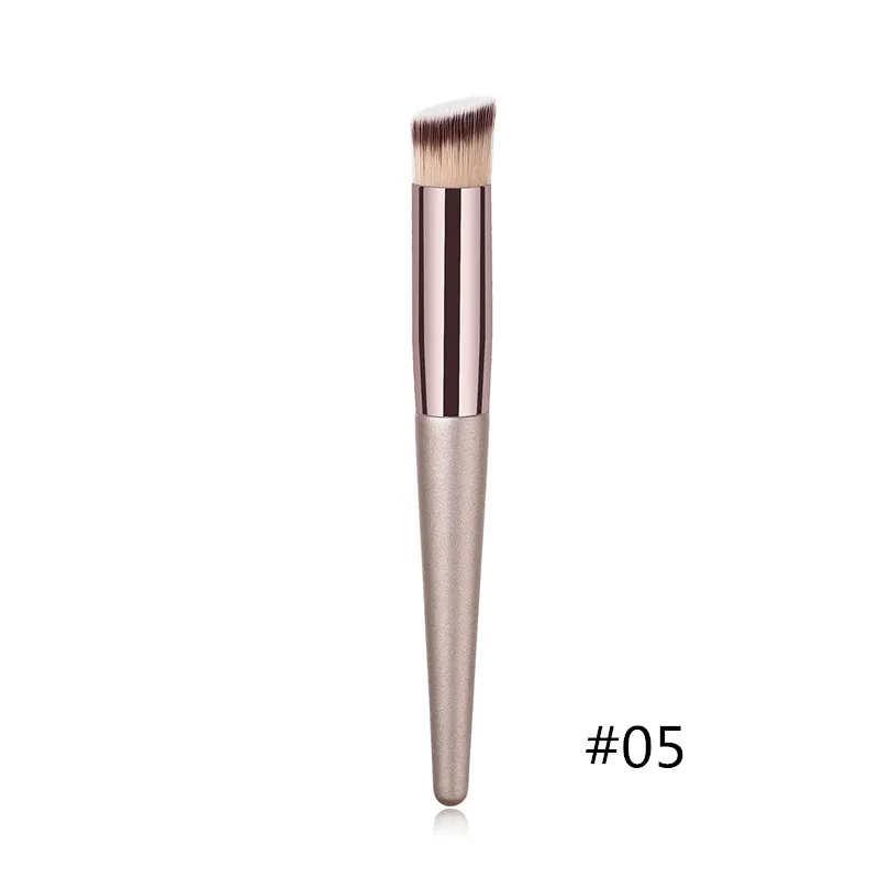 05 Foundation Brush 1 шт. кисть для основы, макияж, кофейная ручка, профессиональная пудра для лица, тени для век, румяна, кисть для бровей, губ, Большая мягкая косметическая кисть - Handle Color: 05 Foundation Brush