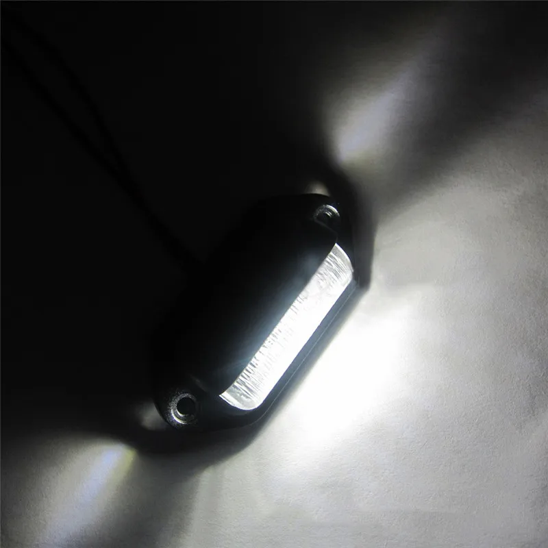 Новый 6 светодиодный номерные знаки для мотоциклов Tag светильники черный Лодка