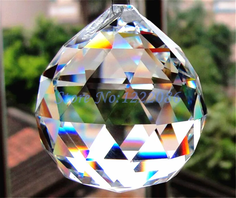 

5Pcs Huge 80mm Glass Chandelier Hanging Crystal Ball Sun catcher Free Shipping