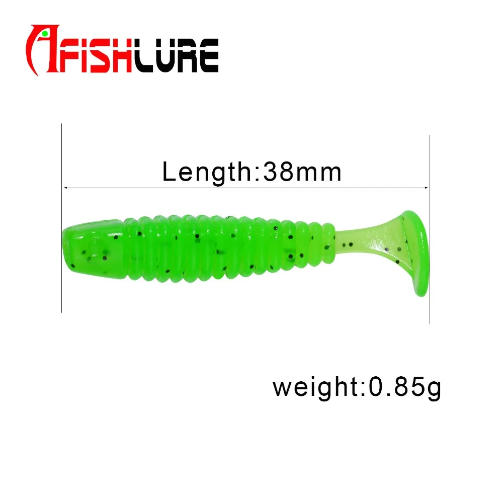 20 шт./лот мини т Мягкая приманка с хвостом 38 мм/0,8 г SwimBait пластиковый червяк приманка для рыбалки маленький Т-хвост мягкие бионические приманки