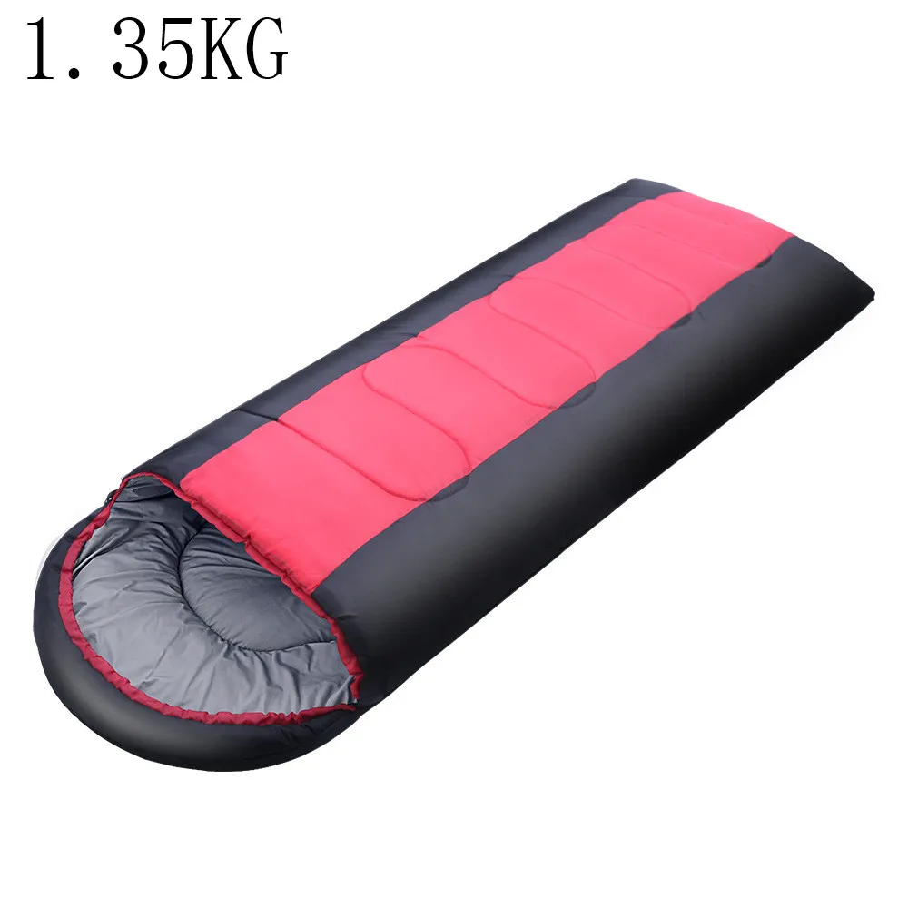 Red 1.35KG Открытый кемпинг спальный мешок для взрослых путешествия большой прямоугольный хлопок спальный мешок легкий водонепроницаемый машинная стирка - Цвет: Red 1.35KG