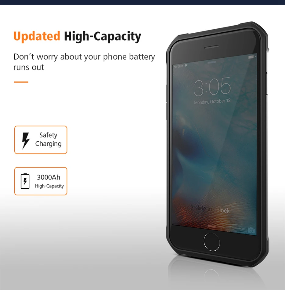 Чехол FLOVEME power для iPhone 7, 8, 6, 6s Plus, портативный чехол для зарядки iPhone, чехол для аккумулятора для iPhone 6, 7, 8 Plus