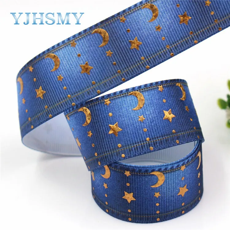G-18808-857 YJHSMY G-18808-849 25 мм 10 ярдов лазерная Венера Луна напечатанная лента гросгрен DIY головной убор Свадебная подарочная упаковка материал - Цвет: G-18808-857