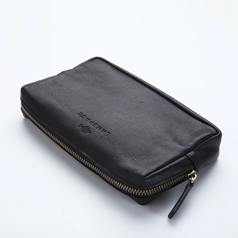 Мужской кожаный кошелек LANSPACE модные кошельки с отделениями для монет от