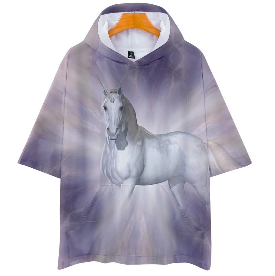 Футболка с капюшоном для мужчин и женщин Повседневная модная рубашка коротким