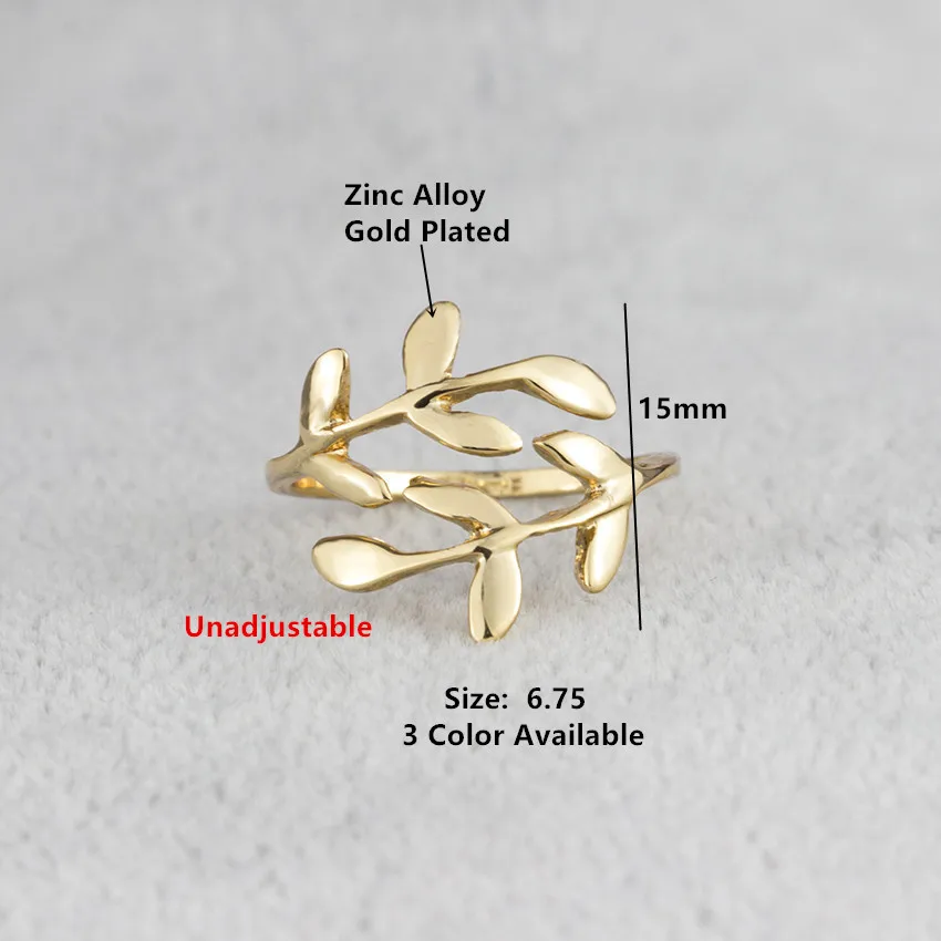 Charms Two Olive Tree Branch Leaves Open Ring for Women Girl Wedding Rings Adjustable Knuckle Finger Jewelry Xmas Gifts | Украшения и
