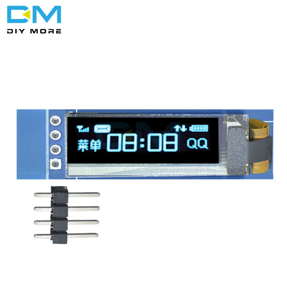 0,91 дюймов 128x32 IEC IIC Серийный синий OLED ЖК-дисплей модуль 0,9" 12832 SSD1306 ЖК-экран для Arduino модуль подсветки