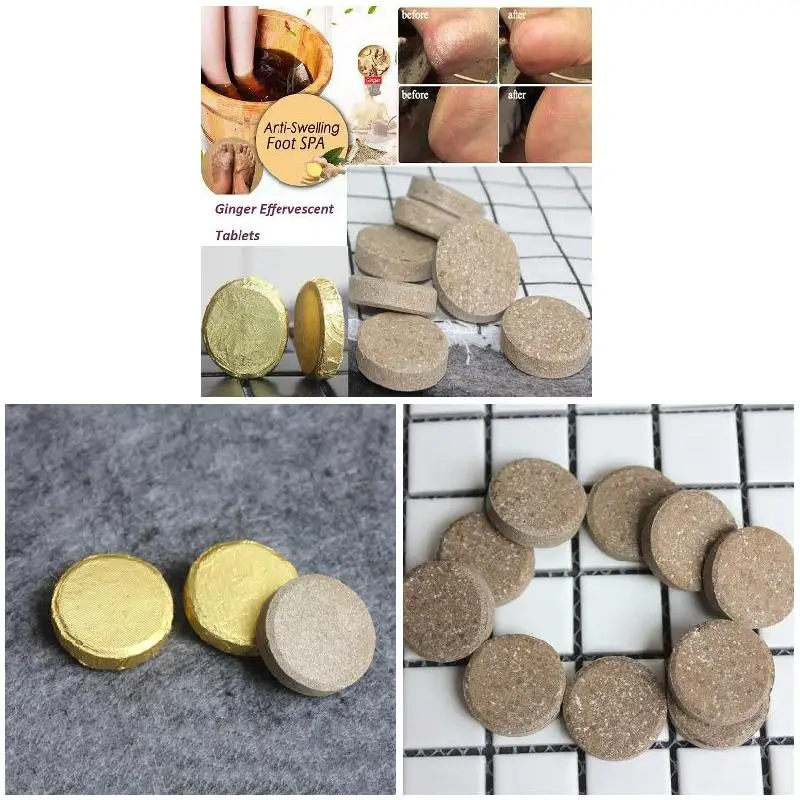 Высококачественные Имбирные шипучие таблетки ванна для ног спа-массаж педикюр