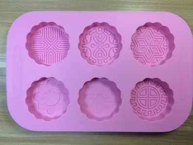 Силиконовая Круглая Форма для лунного пряника китайский узор Шоколадное Мыло