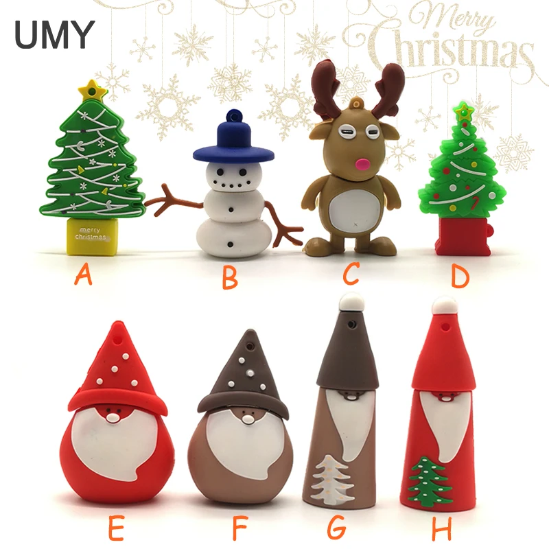 USB флеш накопитель в виде снеговика/рождественской елки 4 ГБ 8 16 32 64 ГБ|USB
