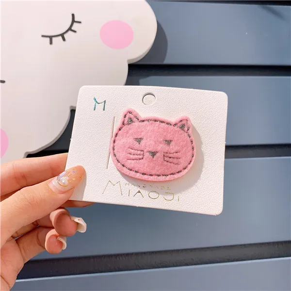 Корейская Япония Новая ткань мультфильм Кот милые дети девочки BB заколки для волос заколки головы носить Accessories-SWKHRP090F - Цвет: 3